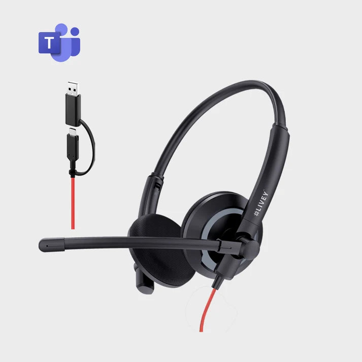 LIVEY Audixa LT-410DMC Plus Dual ENC USB-C + A Headset