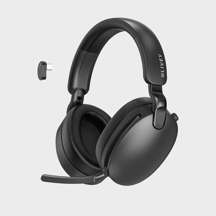 LIVEY LT-950BT Hybrid ANC + ENC Wireless Bluetooth Headset | USB-C Dongle