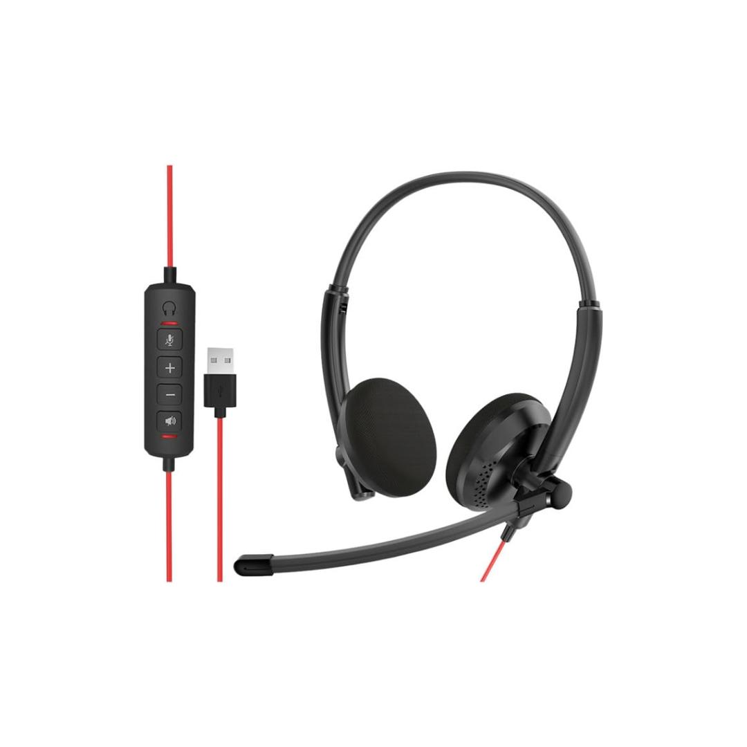 LIVEY SAVVY LT-410DU Direct USB-A Stereo Headset with Noise-Cancelling Microphone